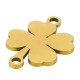 Stainless Steel 304 Connector Four Leaf Clover 13x17mm