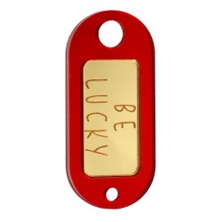 Plexi Acrylic Tag "BE LUCKY" 45x20mm