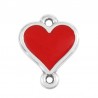 999° Silver Antique Plated/ Red