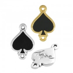 Zamak Connector Spades Card “hope” w/ Enamel 13x14mm