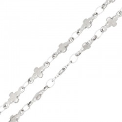 Chaîne maille motif Croix 3x9mm en Acier inoxydable 304