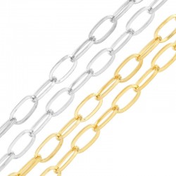 Chaîne maille Ovale alternée 5.3x10mm/1.1mm en Acier Inoxydable 304