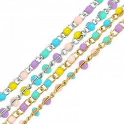 Stainless Steel Chain w/ Enamel 2.2mm