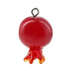 Glass Lucky Charm Pomegranate (~14x18mm)