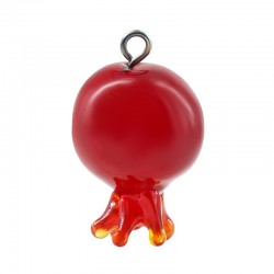 Glass Lucky Charm Pomegranate (~14x18mm)