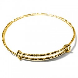 Pulsera de Metal Latón Ajustable 70mm con 2 Anillas