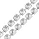 Steel Cup Chain 10mm w/ Acrylic Stones