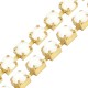 Steel Cup Chain 10mm with Acrylic Stones