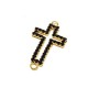 Connettore in Metallo Croce con Strass 20x38mm