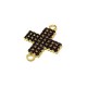 Conector de Metal Cruz con Strass 20x28mm