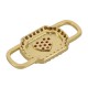 Brass Connector Tag with Heart & Zircon 10x24mm