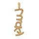 Ciondolo in Ottone con Zirconi Lucky 33X10 mm