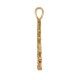 Zircon Brass Pendant "Lucky" 33x10mm