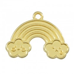 Zamak Pendant Rainbow Clouds 25x15mm