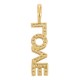 Breloque en Laiton et Zircon « LOVE » 23 x 5 mm