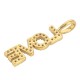 Zircon Brass Charm "LOVE" 23x5mm