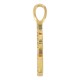 Zircon Brass Charm "LOVE" 23x5mm