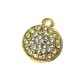 Zamak rond plat 15 mm avec Strass