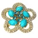 Rhinestone Flower 56mm with Nail