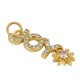 Ciondolo in Ottone JOY con Sole e Zircone 22X7.1 Mm/2.9 mm