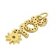 Ciondolo in Ottone JOY con Sole e Zircone 22X7.1 Mm/2.9 mm