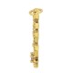 Brass Charm “JOY” with Sun & Zircon 22x7.1mm/2.9mm