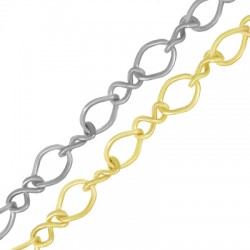 Steel Chain Oval Rings 8x10.5mm