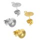 Clous d'oreilles disque 10mm en Acier Inoxydable 304