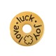 Μεταλλική Ροδέλα “luck joy love” 20mm/1.9mm (Ø5.2mm)