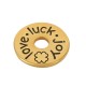 Μεταλλική Ροδέλα “luck joy love” 20mm/1.9mm (Ø5.2mm)