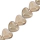 Enamel-Glazed Ceramic Bead Heart Multi Color 34x22mm (Ø 5mm)