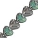 Ceramic Slider Heart Bead w/ Enamel 34x22mm (Ø5mm)