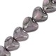 Ceramic Slider Heart Bead w/ Enamel 34x22mm (Ø5mm)
