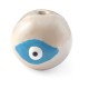 Perla di Ceramica Smaltata con Occhio Portafortuna 35mm (Ø3mm)