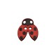 Wooden Button Ladybug 16x18mm