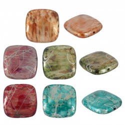 Acrylic Flat Bead Square 17mm (Ø1mm)