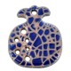 Ceramic Lucky Pendant Pomegranate w/ Enamel 50x43mm