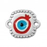 999° Silver Antique Plated/ Red/ Azure/ Black