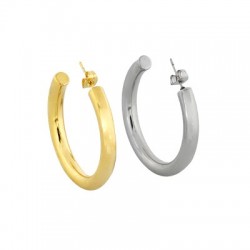 Stainless Steel 304 Earring Hoop & Back Safety 40mm/5mm