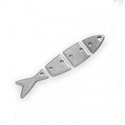 Zamak Pendant Fish in 4 Pieces 46x11mm Ø1.3mm
