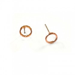 Brass Earring Round 8mm