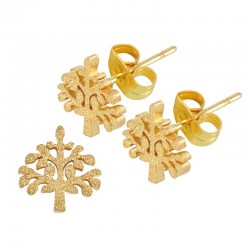 Boucles d'Oreilles motif Arbre 9mm/8.4mm en Acier Inoxydable 304