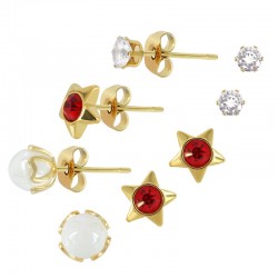 Assortiment de Boucles d'Oreilles en Acier Inoxydable 304