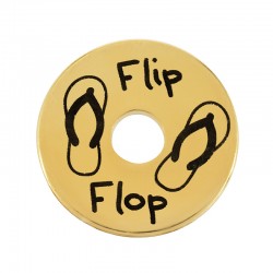 Brass Washer Round “flip flop” 20mm/1.9mm (Ø5.2mm)