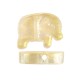 Crystal Slider Bead Elephant 13x11mm (Ø1mm)