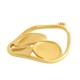 Zamak Charm Oval Irregular 23x27mm