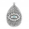 999° Silver Antique Plated/ Sky Blue/ White/ Black