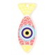 Plexi Acrylic Pendant Fish w/ Evil Eye 50x19mm