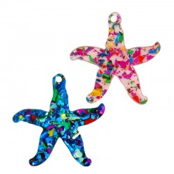 Plexi Acrylic Pendant Starfish 40mm