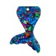 Plexi Acrylic Pendant Mermaid Tail 32x44mm